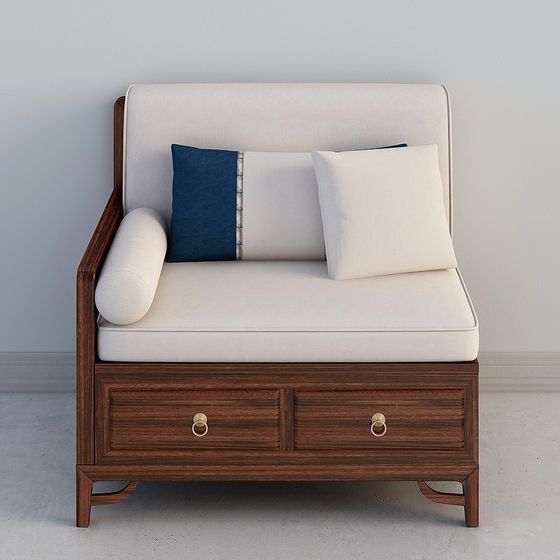 Elegant Low Poly Sofa Chair 3D model for Modern Interiors