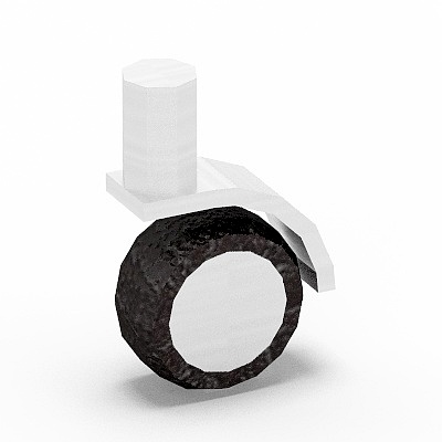 Industrial Wheel 3D model with Low Poly Design