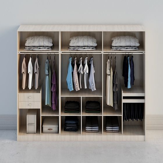 Minimalist Wardrobe 3D model for Modern Interiors
