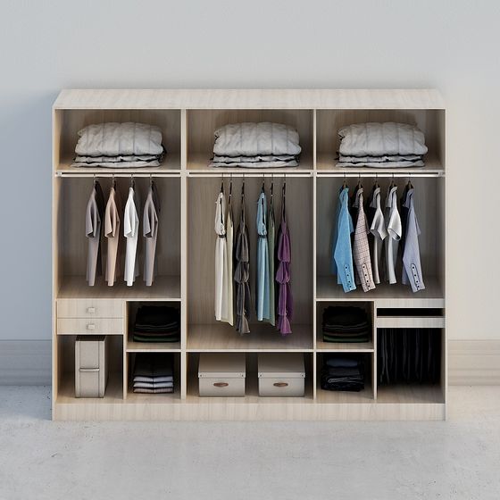 Minimalist Wardrobe 3D model for Modern Interiors