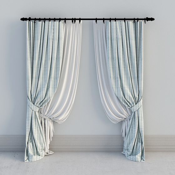Elegant Curtain 3D model