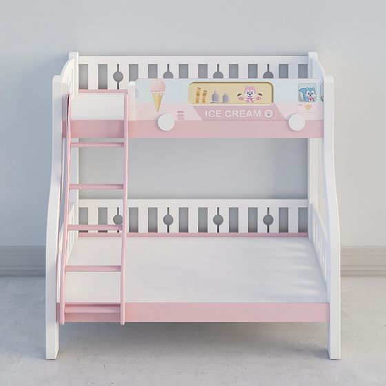 Ice Cream Themed Bunk Bed 3D Model
