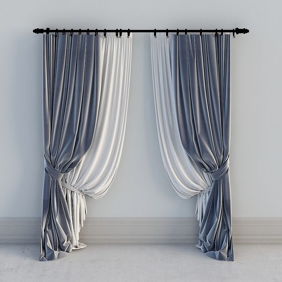 Elegant Curtain 3D Model for Modern Interiors