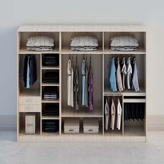 Minimalist Wardrobe 3D model for Modern Interiors