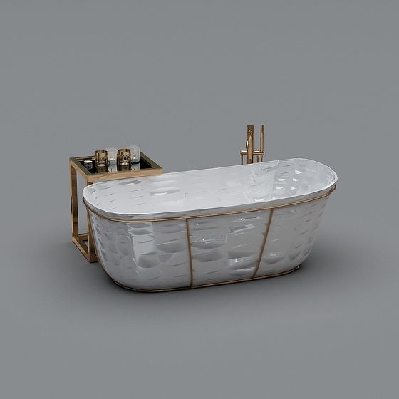 Opulent Bath Tub 3D model for Luxury Interiors