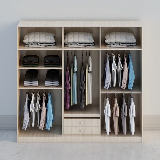 Stylish Wardrobe 3D Model for Modern Interiors