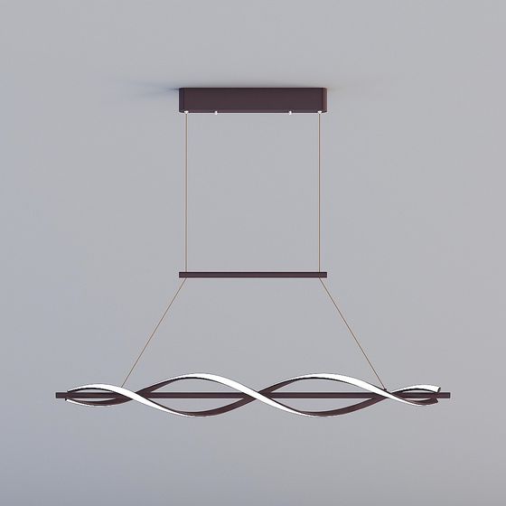 Elegant Low-Polygon Chandelier 3D model for Any Space