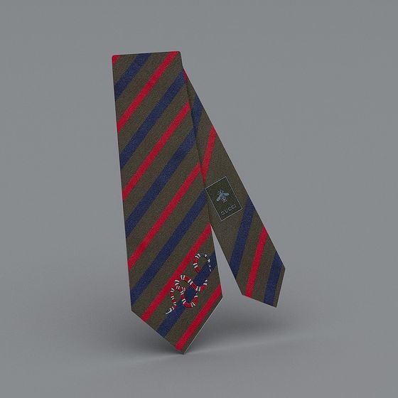 Fashionable Plaid Tie 3D model