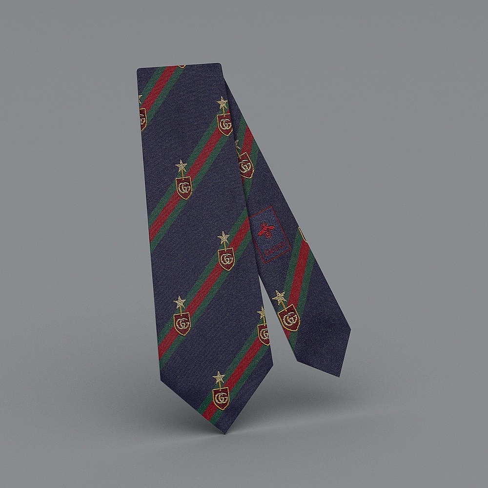 Elegant Low-Poly Tie 3D model