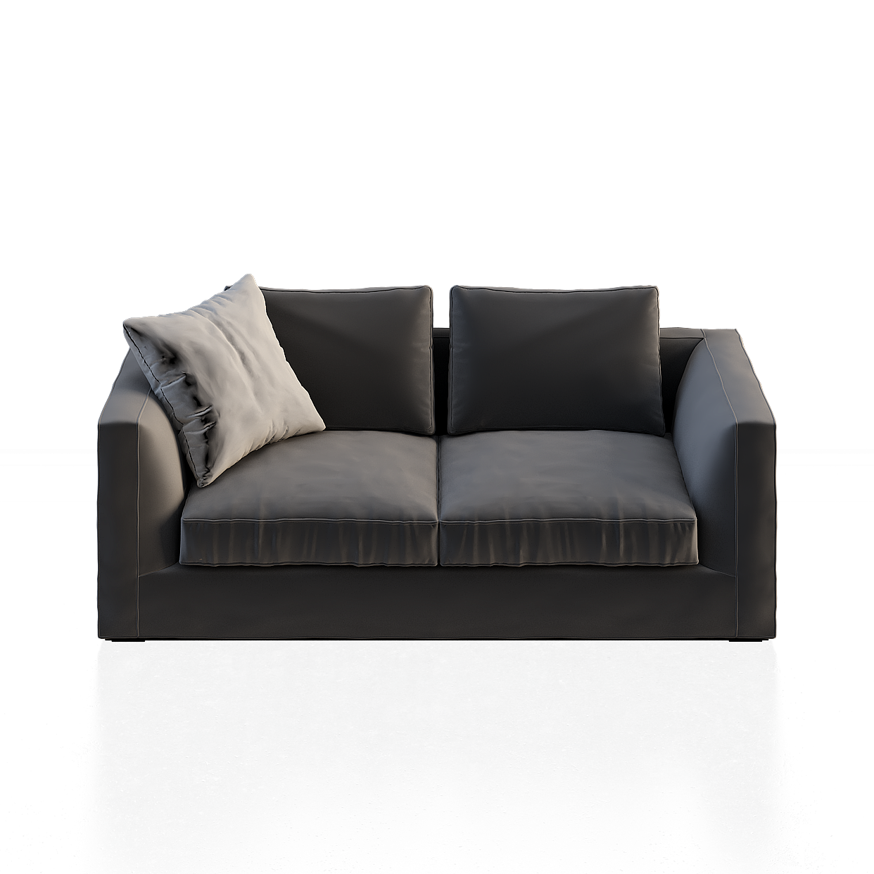 Modern Black Loveseats 3D Model – Sleek Upholstery Design