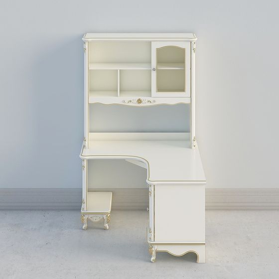 Vintage Desk Cabinet 3D Model