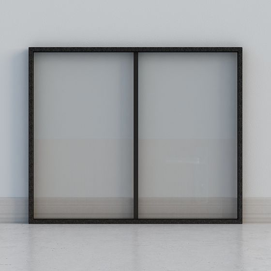 Frosted Glass Sliding Door 3D model