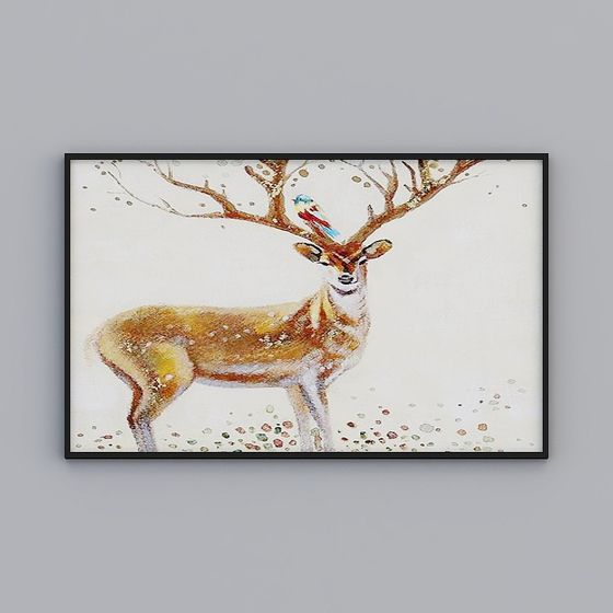 Winter Deer 3D model