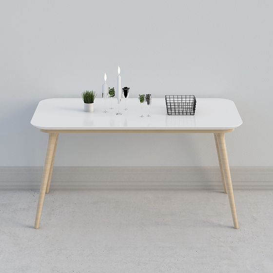 Nordic Style Dining Table 3D model
