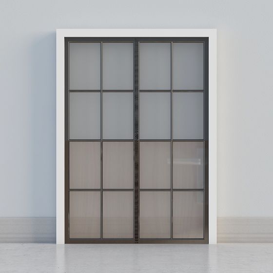 Industrial Glass Door 3D model