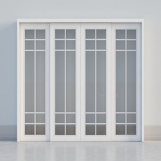 Elegant Glass Sliding Door 3D model
