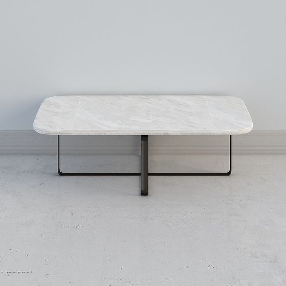 Stylish Marble Coffee Table 3D model for Elegant Interiors