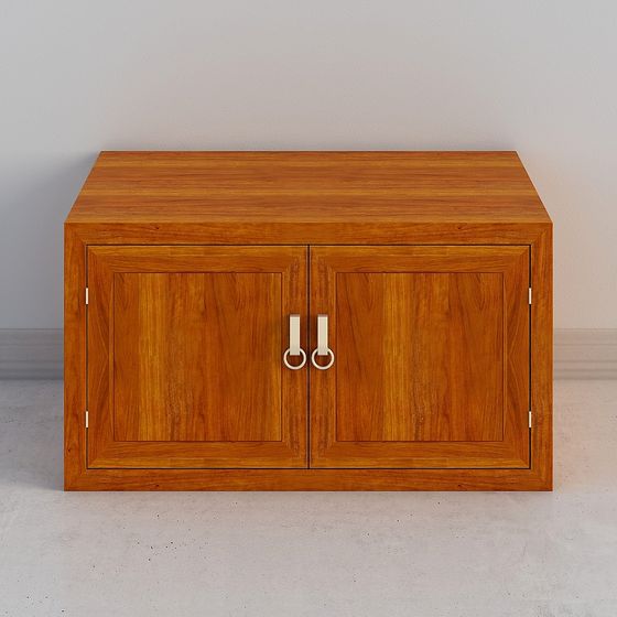 Stylish Teak Cabinet 3D model for Modern Interiors