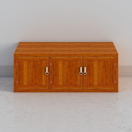 Classic Wooden Storage Cabinet 3D model