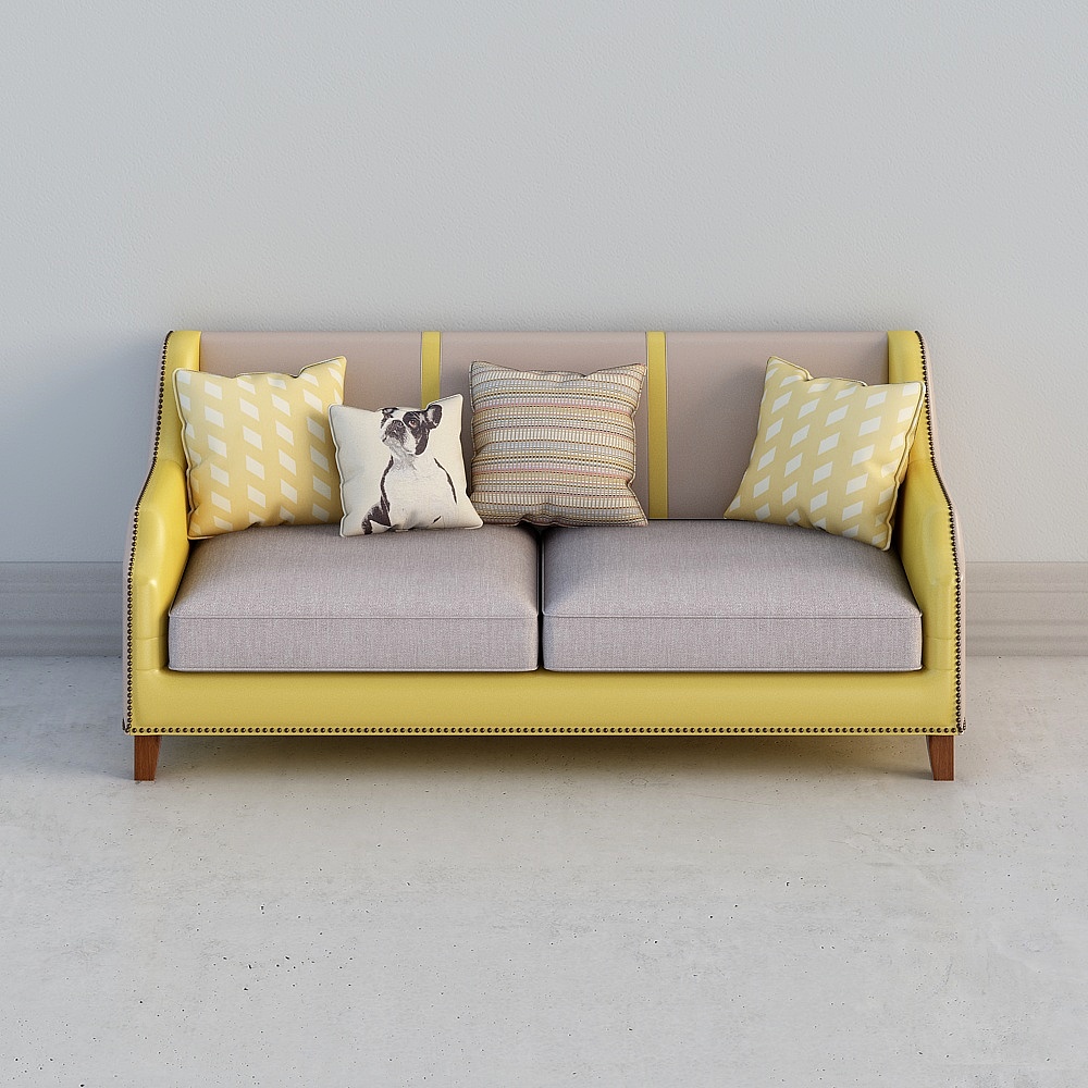 Canapé 3 places SF2032B-3 jaune