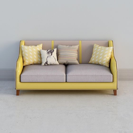 Canapé 3 places SF2032B-3 jaune