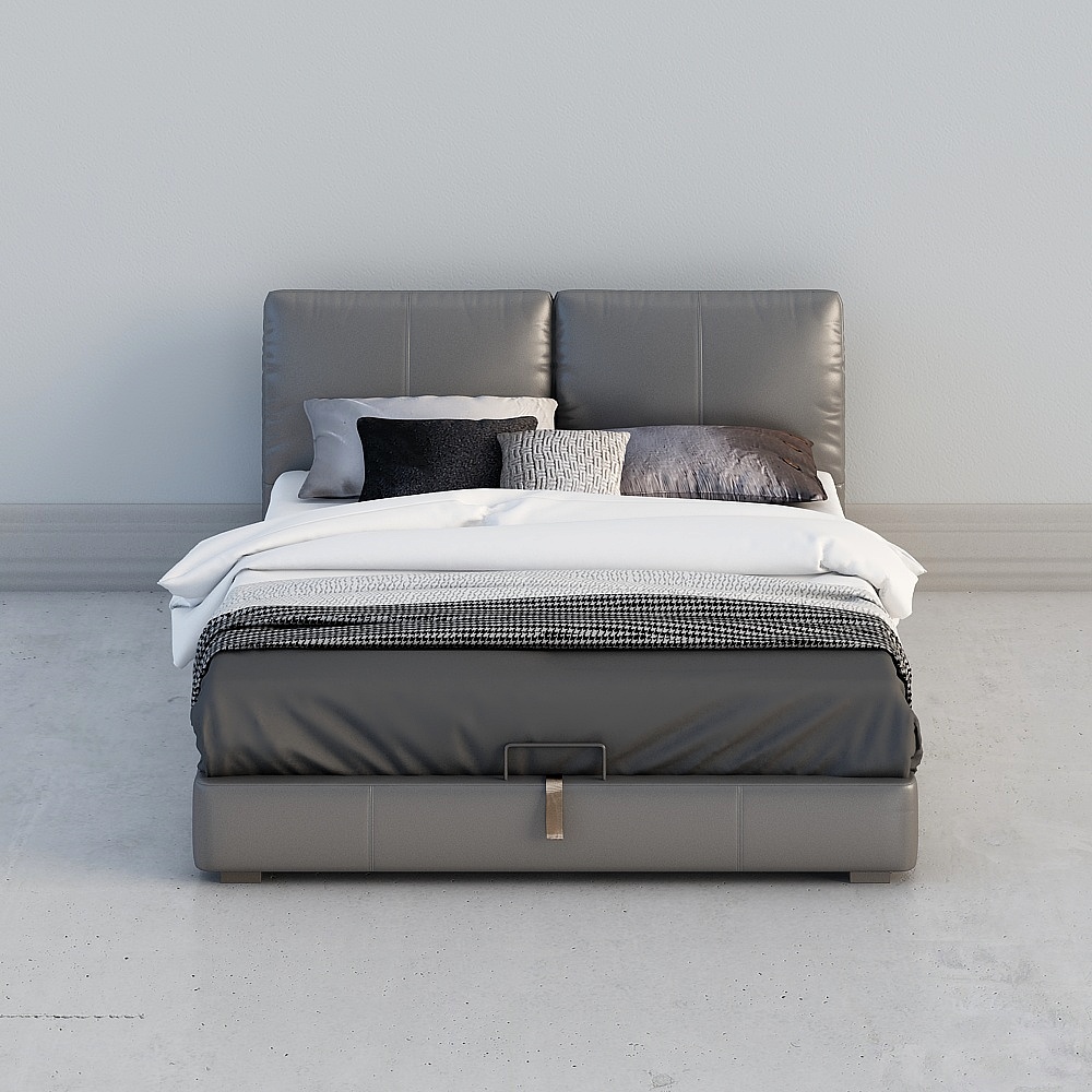 Elegant Modern Minimalist Bed 3D model