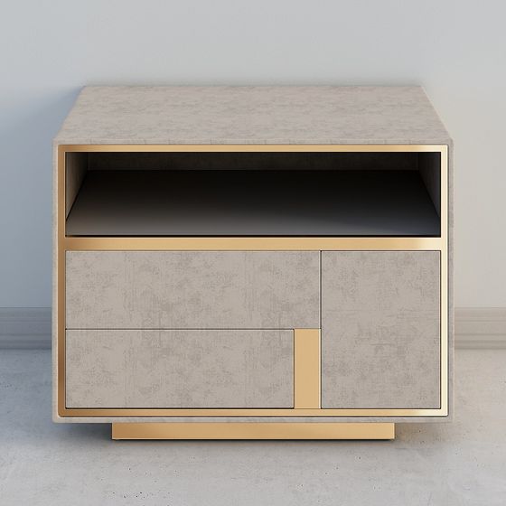 Concrete Side Table 3D model