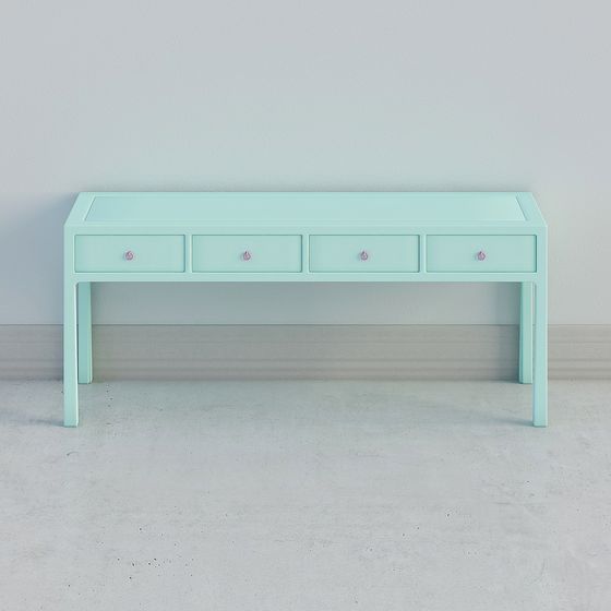 Mint Desk 3D model - Modern Minimalist Design