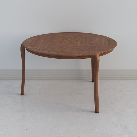 Elegant Round Table 3D model for Modern Interiors