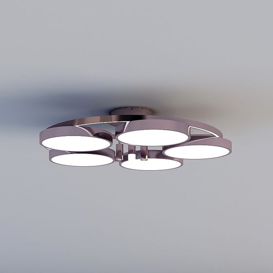Elegant Low-Polygon Ceiling Light 3D model
