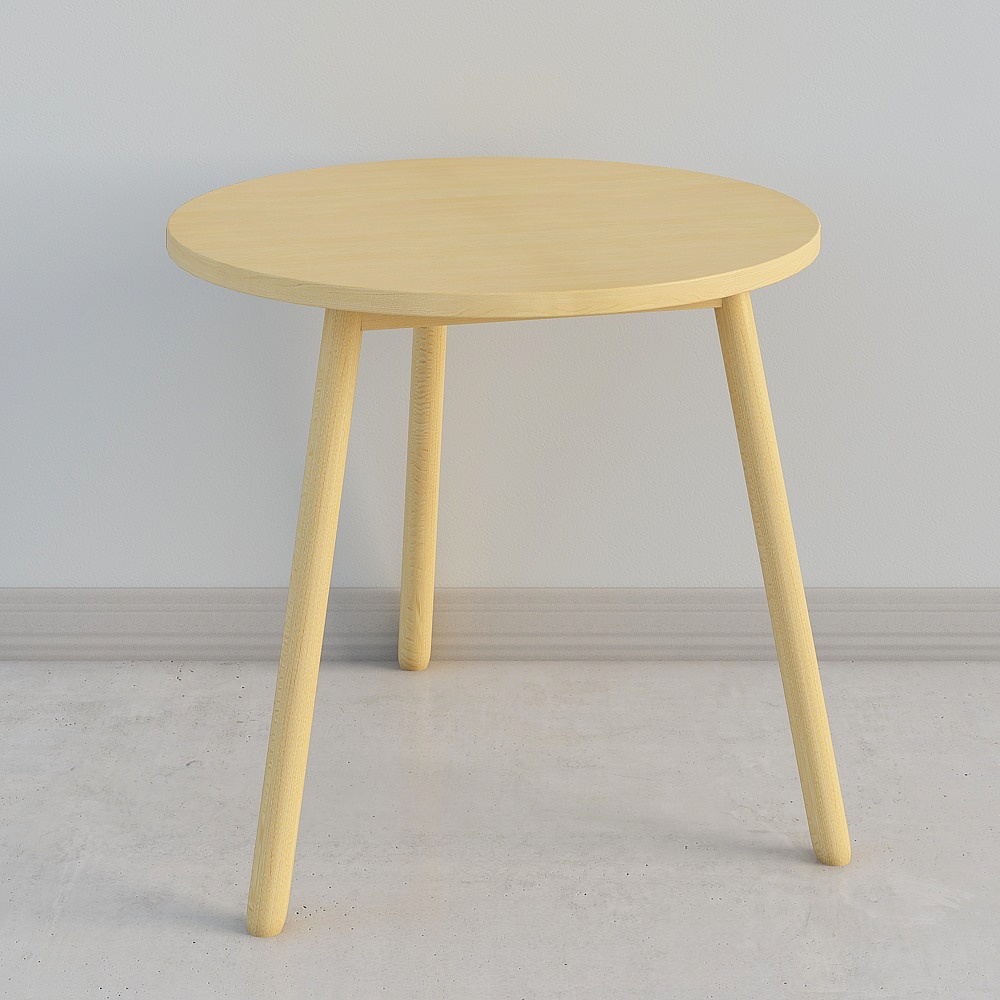Modern Low-Poly Round Table 3D model