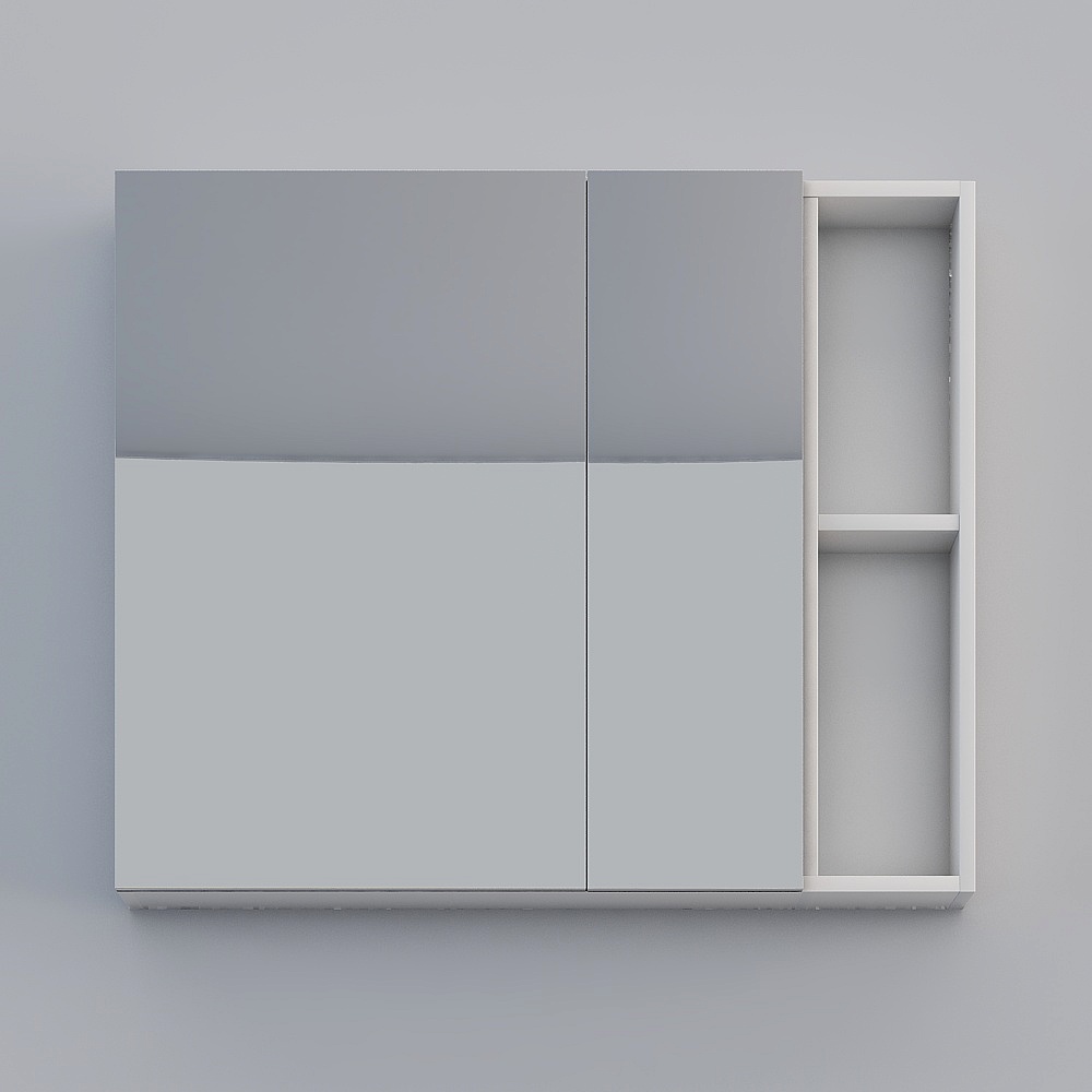 Single mirror cabinet