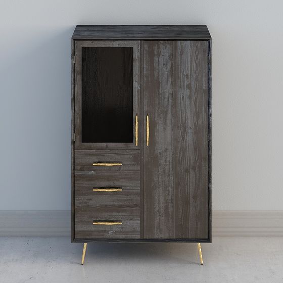 Vintage Industrial Storage Cabinet 3D model