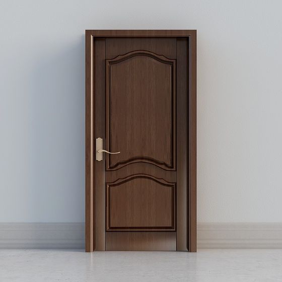 上品な木製の暗いドア