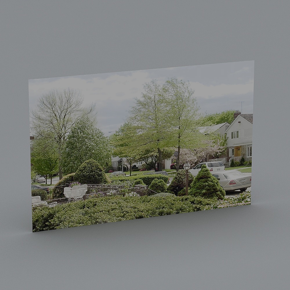 Serene Residential Area 3D model for Spring