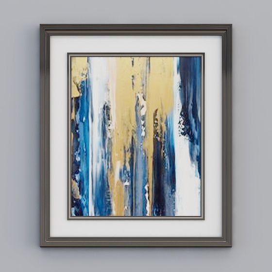 Abstract Art 3D Model for Contemporary Spaces