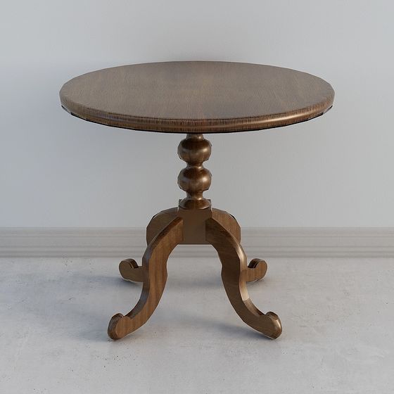 Charming Vintage Round Table 3D model for Contemporary Spaces
