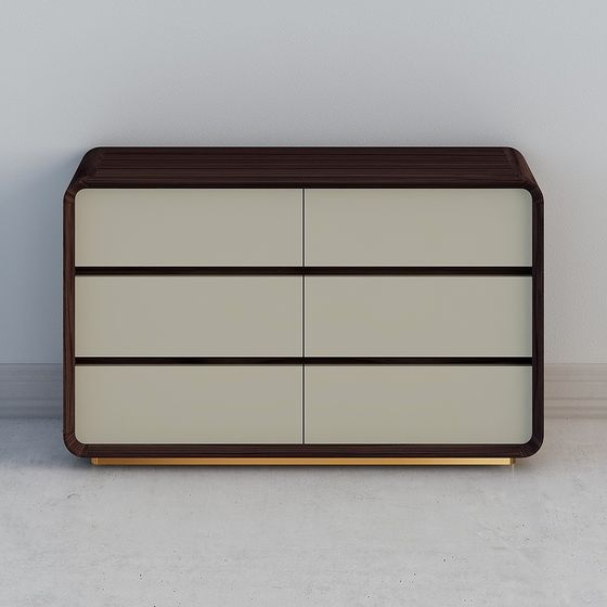 Elegant Minimalist Storage Cabinet 3D model