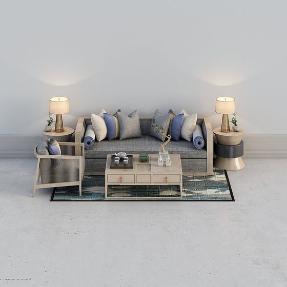Urban Living Room 3D model for Modern Design