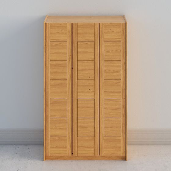Stylish Low-Poly Wardrobe 3D model