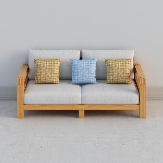 Urban Comfort Low-Poly Sofa 3D model