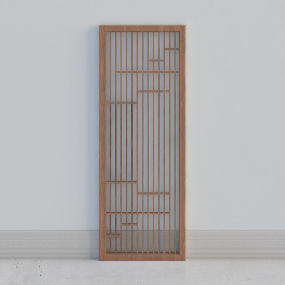 Elegant Low-Polygon Door Panel 3D Model for Modern Spaces
