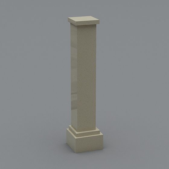 Elegant Low-Poly Column 3D model
