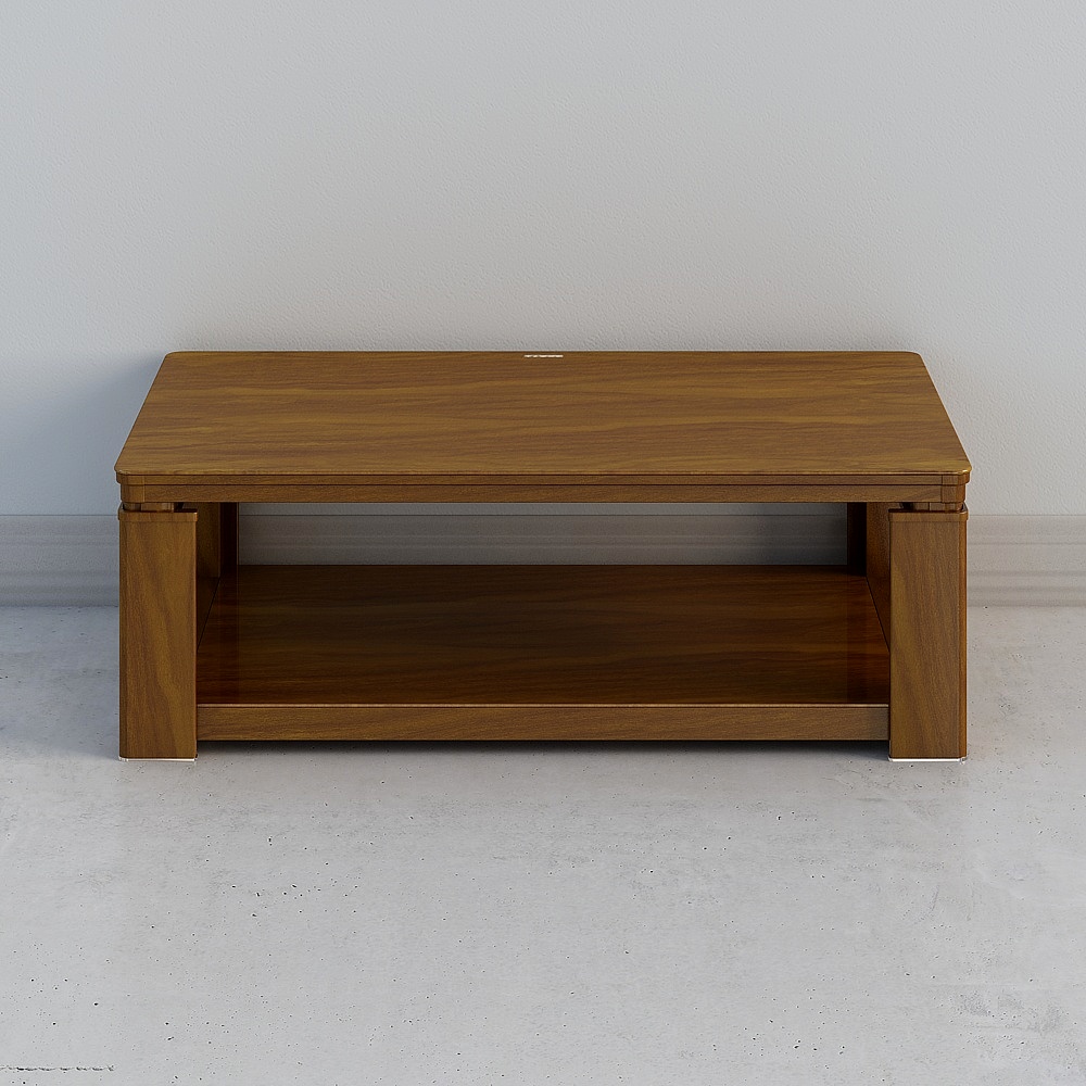 테이블 킹 4 포스터 휴대 전화 리프트 전기 따뜵한 커피 테이블 밤나무 색상