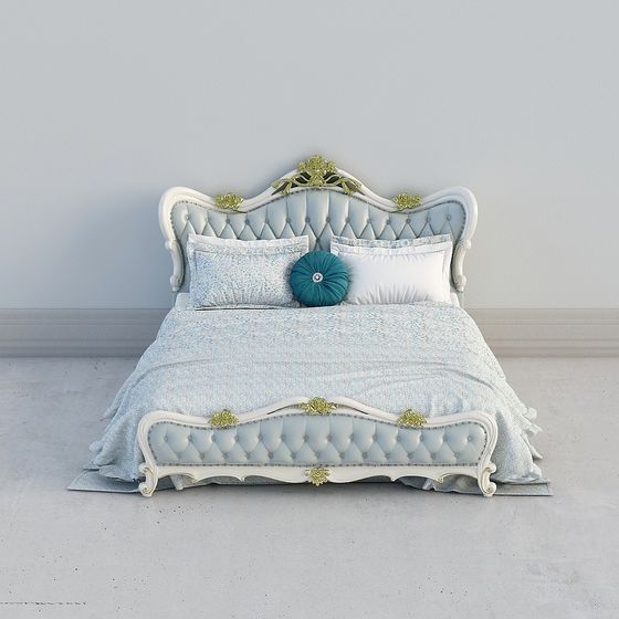 Charming Princess Bed 3D model for Enchanting Spaces