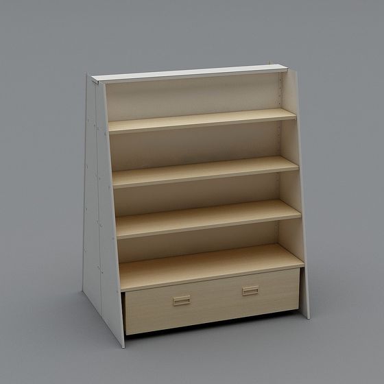 Modern Minimalist Bookshelf 3D model