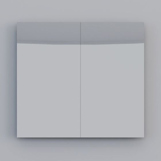 Stylish Double-Door Wardrobe 3D model