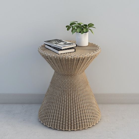 Low Poly Woven Side Table 3D model