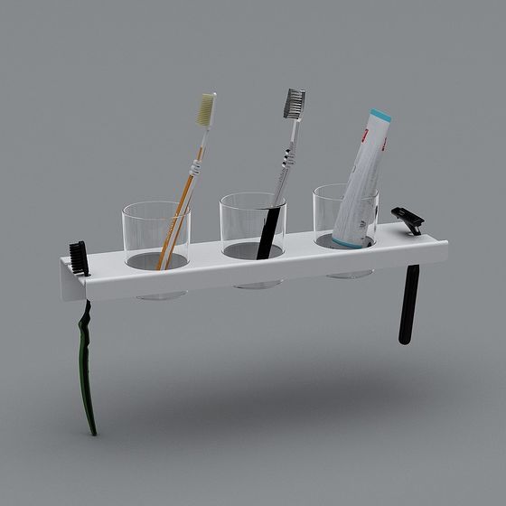 Minimalist Toothbrush Holder 3D model
