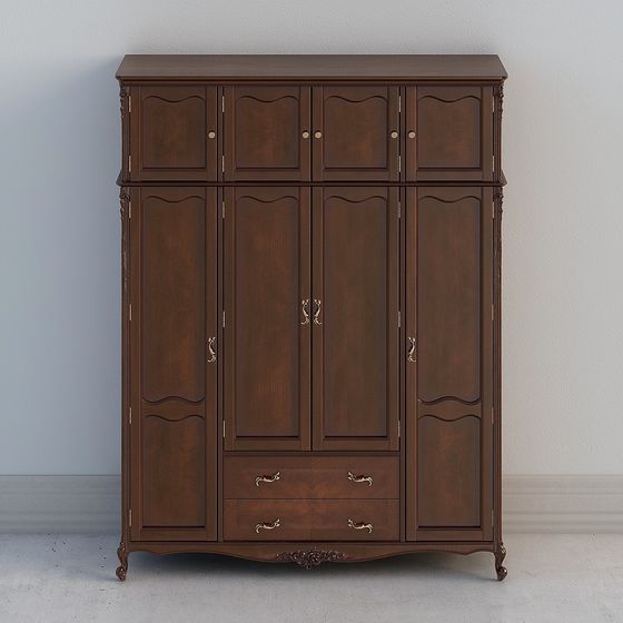 Elegant Vintage-Modern Wardrobe 3D model